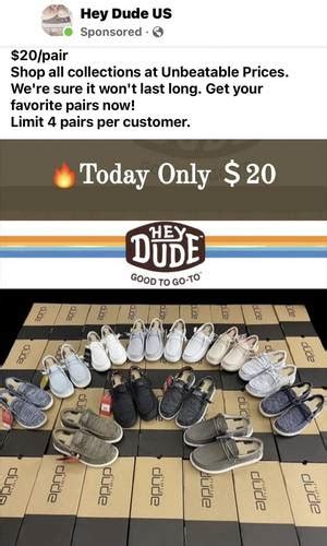 hey dude 19.99 sale.